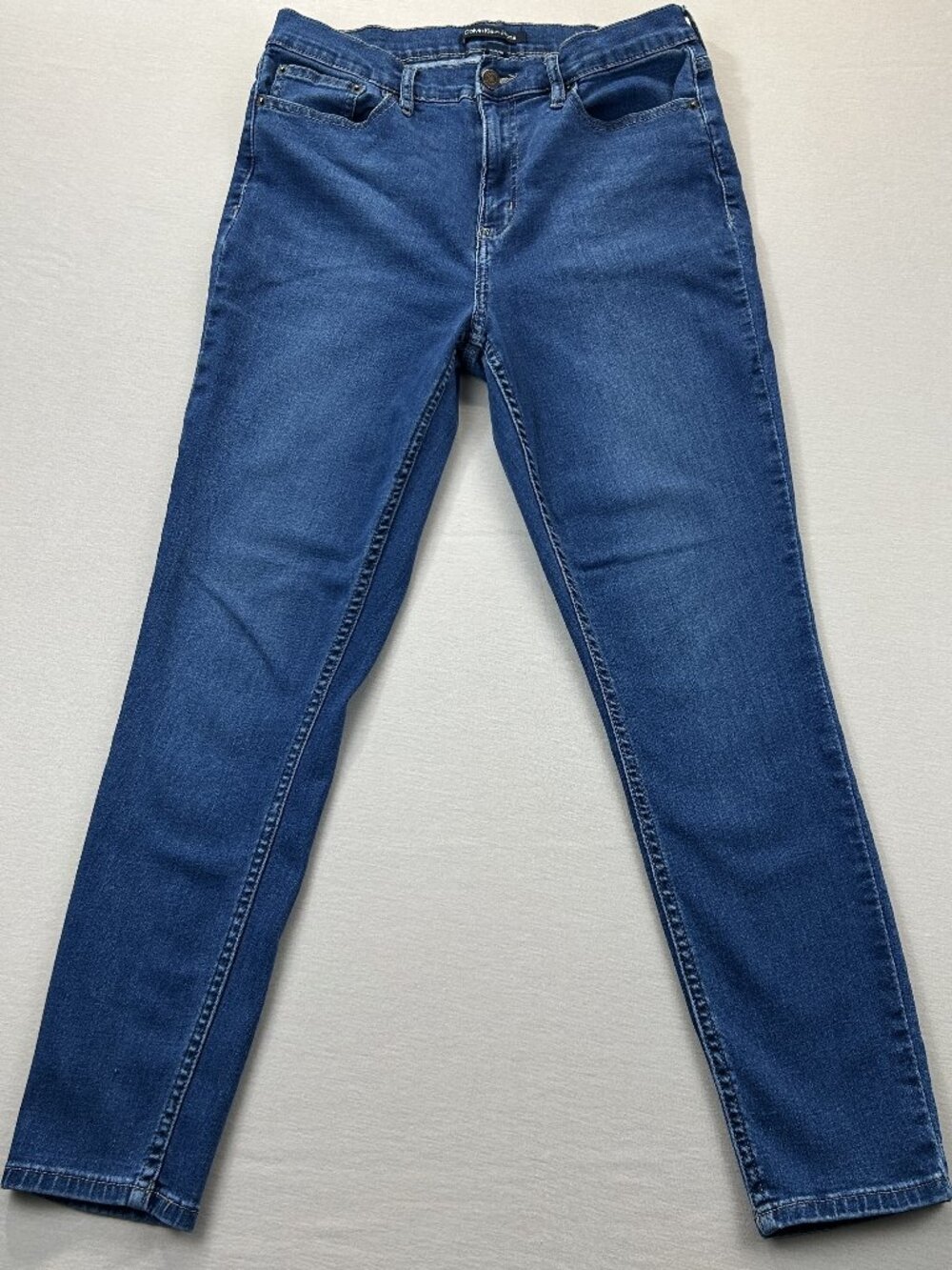 Calvin Klein Jeans Womens Size 12 Blue Denim High Rise Skinny Stretch